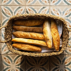 Basket of fresh bread